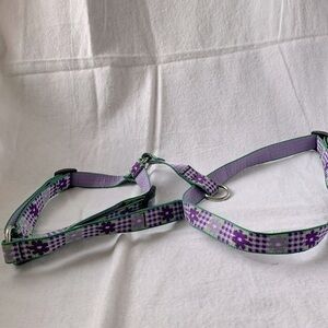 NWOT, Purple multicolored Dog Harness. Quick snap release.
